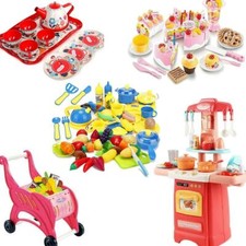 Kids Kitchen Play Set Microwave Oven with Cake | Pretend Cooking Toy Gift for Bo