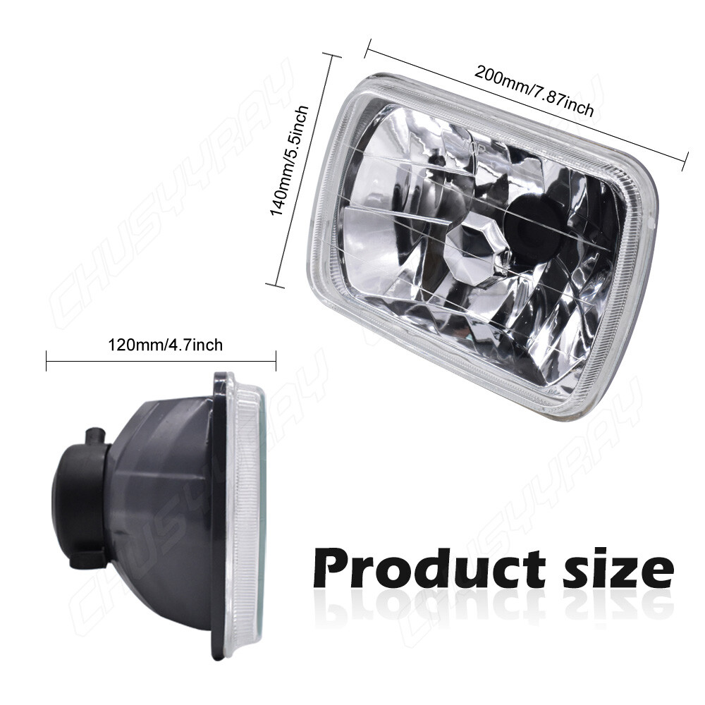 Pair 5X7 7x6 inch LED Headlights Hi/Lo Beam LED For Nissan Pickup