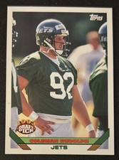 1993 Topps Coleman Rudolph Football Draft Pick Rookie Card (RC) #307 Jets NM. rookie card picture