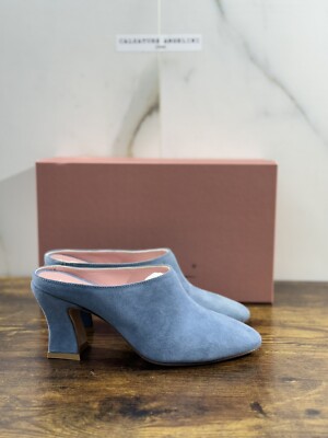 Lorena Paggi Holzschuhe Frau Jeans Veloursleder Super Weich Made IN Italy 38