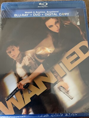 Wanted (Blu-ray DVD) Angelina Jolie, Morgan Freeman, James McAvoy NEW  25195051354|