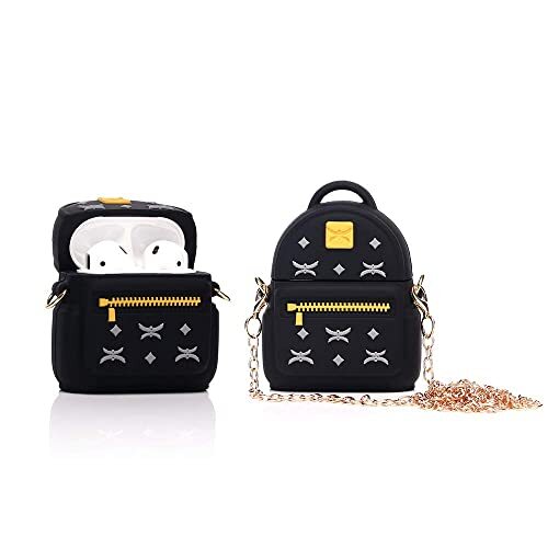 YIGEYI Custodia in Silicone Compatibile con Airpods 1 e 2 Funny Cute (J5T)