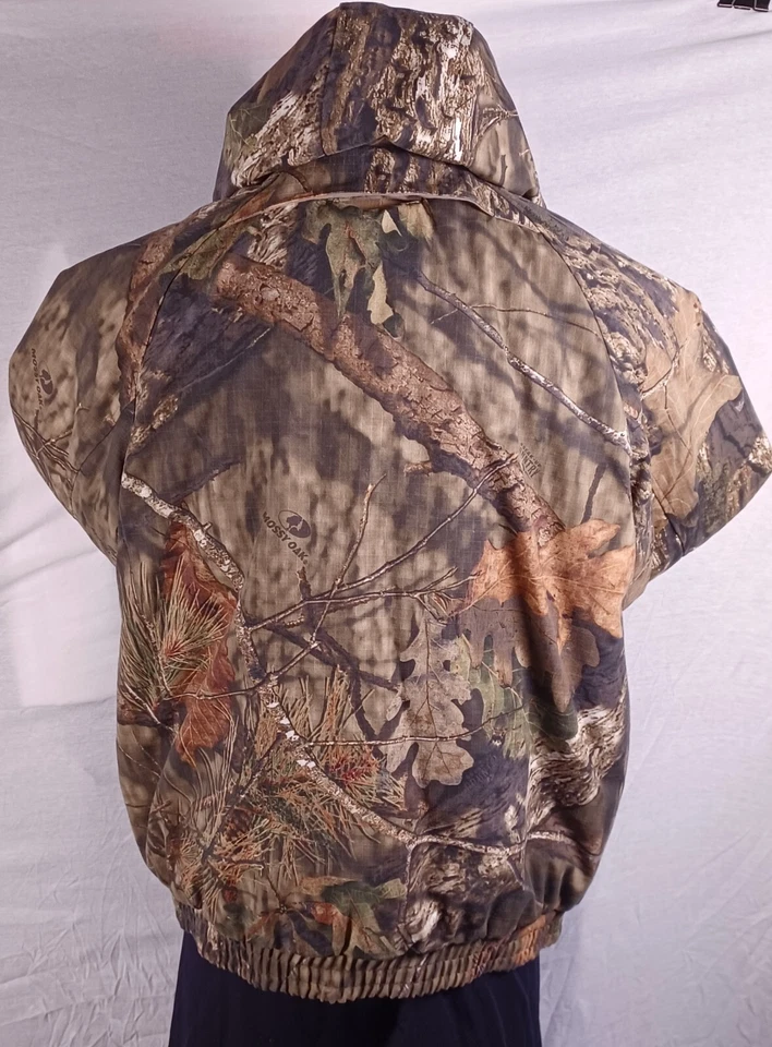 Mossy Oak Bomber S-L SUDADERA CON CAPUCHA AJUSTABLE 3 Bolsillos, Arnés Safty Ranura Cortavientos Foto 4 de 4