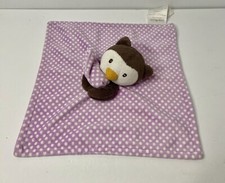 Little Miracles Lovey Owl Plush Purple Polka Dot Security Blanket