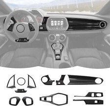 12pcs Carbon Fiber Interior Decoration Cover Trim Kit For Chevy Camaro 2017