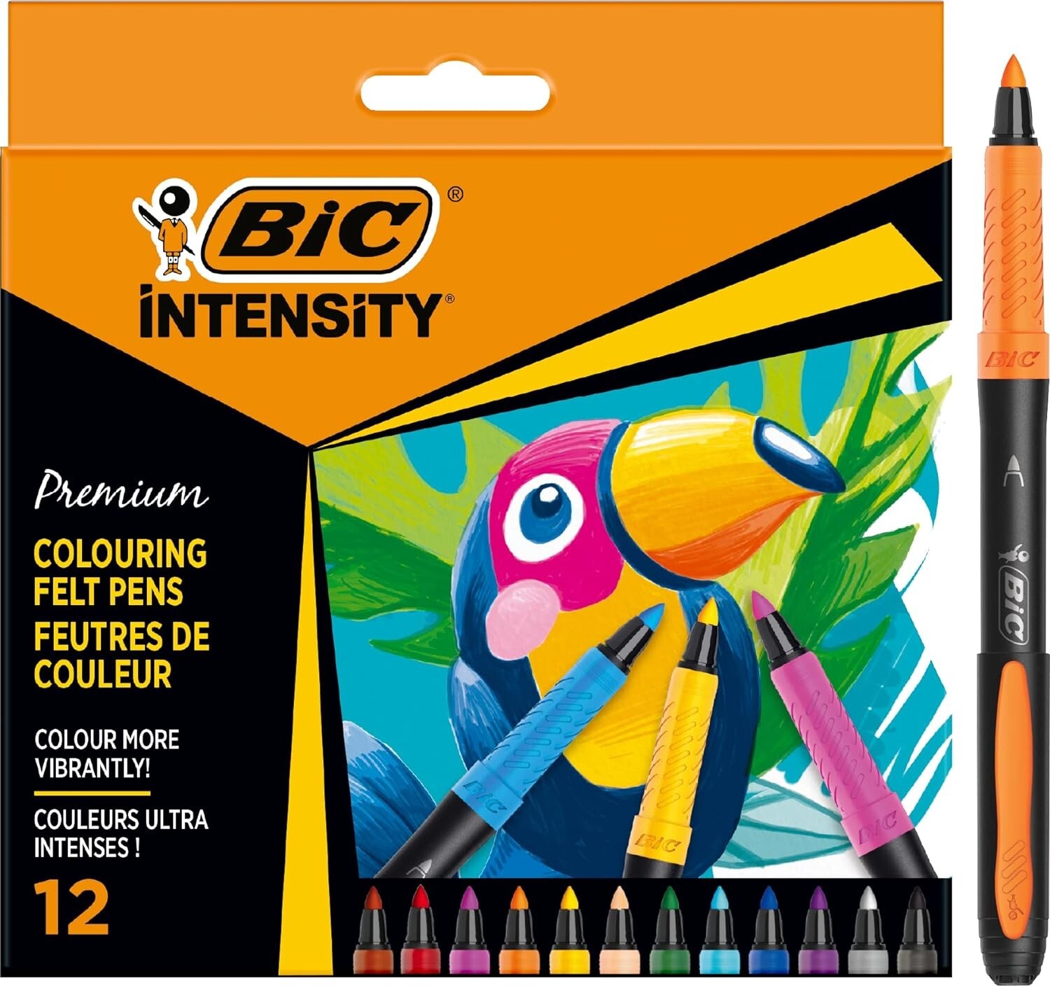 Bic Nero Pastelli, Intensità Fineliner 0.7Mm (12X) - Immagine 3