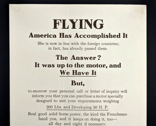 The Requa Coles Co Advertising Handbill Engines Propellers Early Aviation C 1910 - Picture 3 of 5