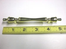 PACK OF 5 Bright Finish Pull 5"Long  (3" mounting) For Cabinet Doors Drawers