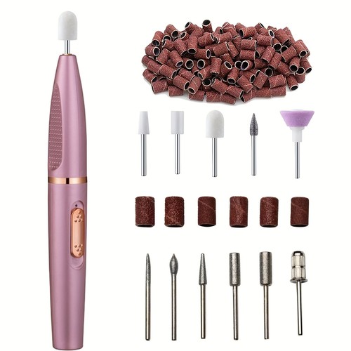 Juego de 5 puntas de manicura pulidor de uñas portátil eléctrico para damas - Imagen 9 de 12