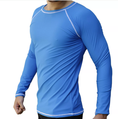 Mens Rash Shirt Rashie Vest Swim Shirts Top rash Guards Swimwear Clothing - LRMR - Picture 3 of 12