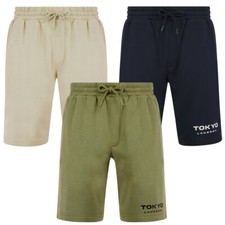 Tokyo Laundry Jogger Shorts Men's Sweat Gym Sport Lounge Elastic Waist Cotton