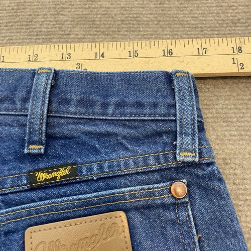 Wrangler Jeans Mens 34 Fits 33x30 Faded Blue 13MWZ Cowboy Cut Western Boots - Picture 8 of 13