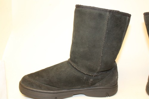 Bottes plates à enfiler UGG vendu en daim noir Shearling Ultimate courtes femme pointure 11 5275