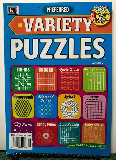 Kappa Preferred Variety Puzzles Fill ins Sudoku Volume 4 2019 FREE Kappa Preferred Variety Puzzles Fill ins Sudoku Volume 4 2019 FREE