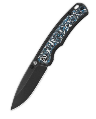 QSP Knife PUFFIN QS127F2 Messer S35VN Stahl Titan Carbon-Fiber Inlay Kugellager 