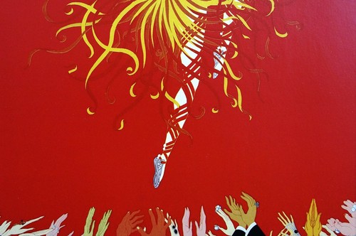 Erte 1982 - APPLAUSE - Dancer Theater AUDIENCE Art Deco Fashion Print Matted - Picture 7 of 7