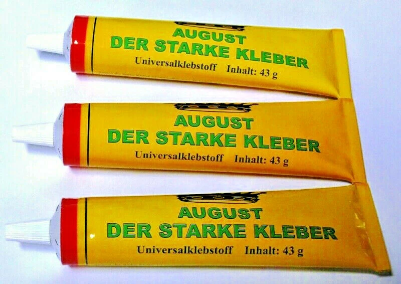 3x August der starke Kleber a`43g Universalklebstoff Alleskleber Kleber NEU/OVP