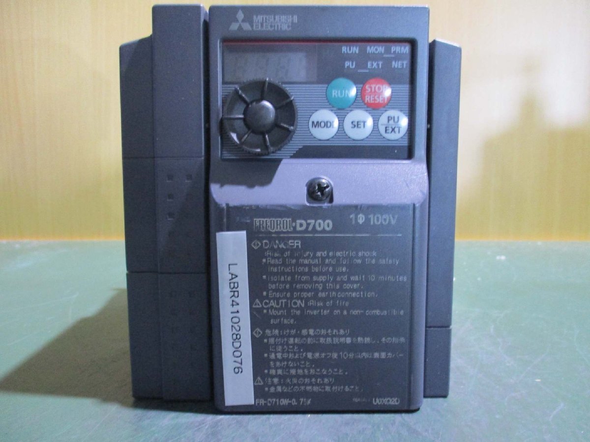 三菱 TIZZYEASY FR-D710W-0.75K MITSUBISHI FR-D710W-0.75K 100V Inverter | eBay