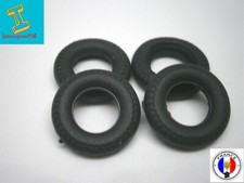 DINKY TOYS CORGI LOT DE 4 PNEUS NOIR 15/8 MM STRIER LÉGÈREMENT 1967 NEUF