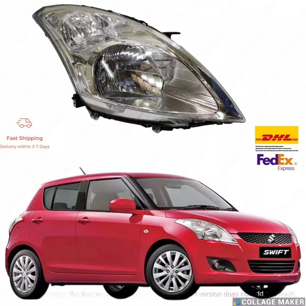 35121M74L01 Headlight Right Side For Suzuki Swift 2011-2017 Model