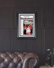 1997 Detroit Red Wings Stanley Cup Champion Framed Front Page Newspaper Print