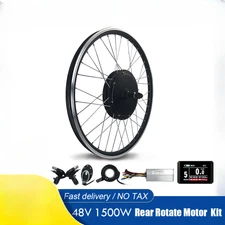 48V 1500W Rear Rotate Hub Motor Wheel 20-29Inch 700C for E-bike Conversion Kit 