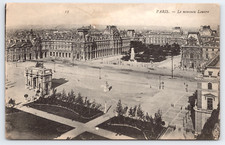 Vintage Postcard Le Nouveau Louvre Paris Aerial View Gardens Monument Buildings