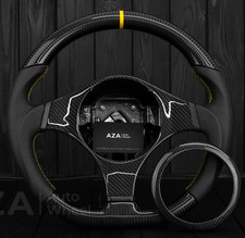 Mitsubishi Evolution 2001-2007 Evo Gsr Rs Mr Carbon Fiber Steering Wheel Yellow