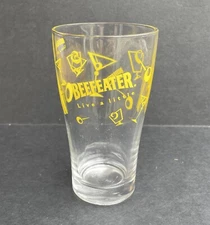 Beefeater Gin "Live a Little" Yellow ACL Drink Glass Martini New