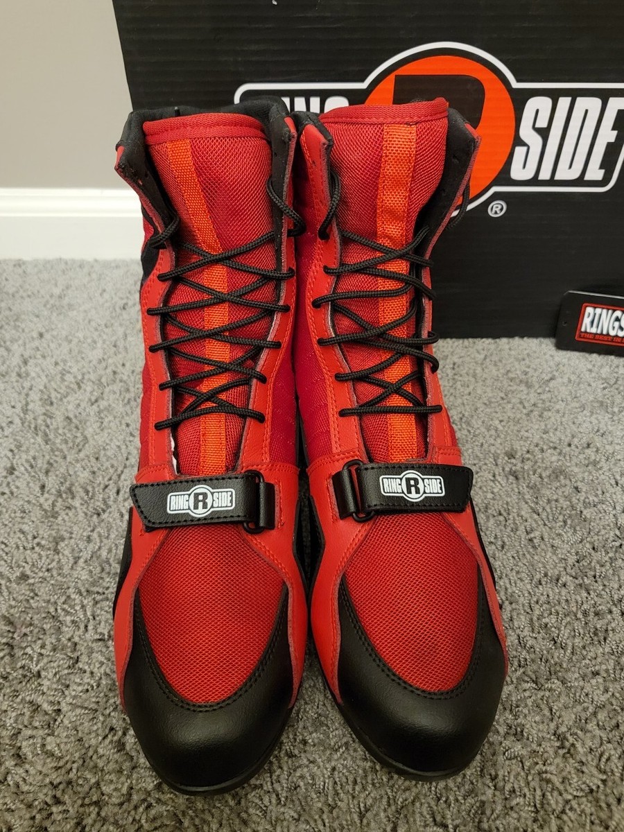 New Ringside Apex Elite Boxing Shoes - Mens Size 11, Red/Black | eBay