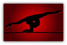 Gymnastics Flexible Girl Car Bumper Sticker Decal