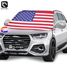 Magnetic Car Windshield Snow Cover Ice Frost Protector Winter Window Guard Flag