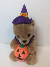 Halloween Teddy Bear Pumpkin Seasonal Decor Stuffed Animal