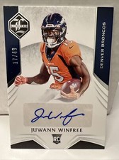 2019 Limited Silver Spotlight #226 Juwann Winfree AU RC #17/49 Denver Broncos