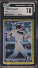 2018 Donruss Optic #39 Ryan McMahon Gold /10 CGC Gem Mint 10 e10