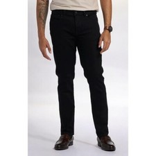 DKNY Mens Jet Black Bedford Stretch Slim Fit Denim 5 Pocket Jeans NEW 36 X 34