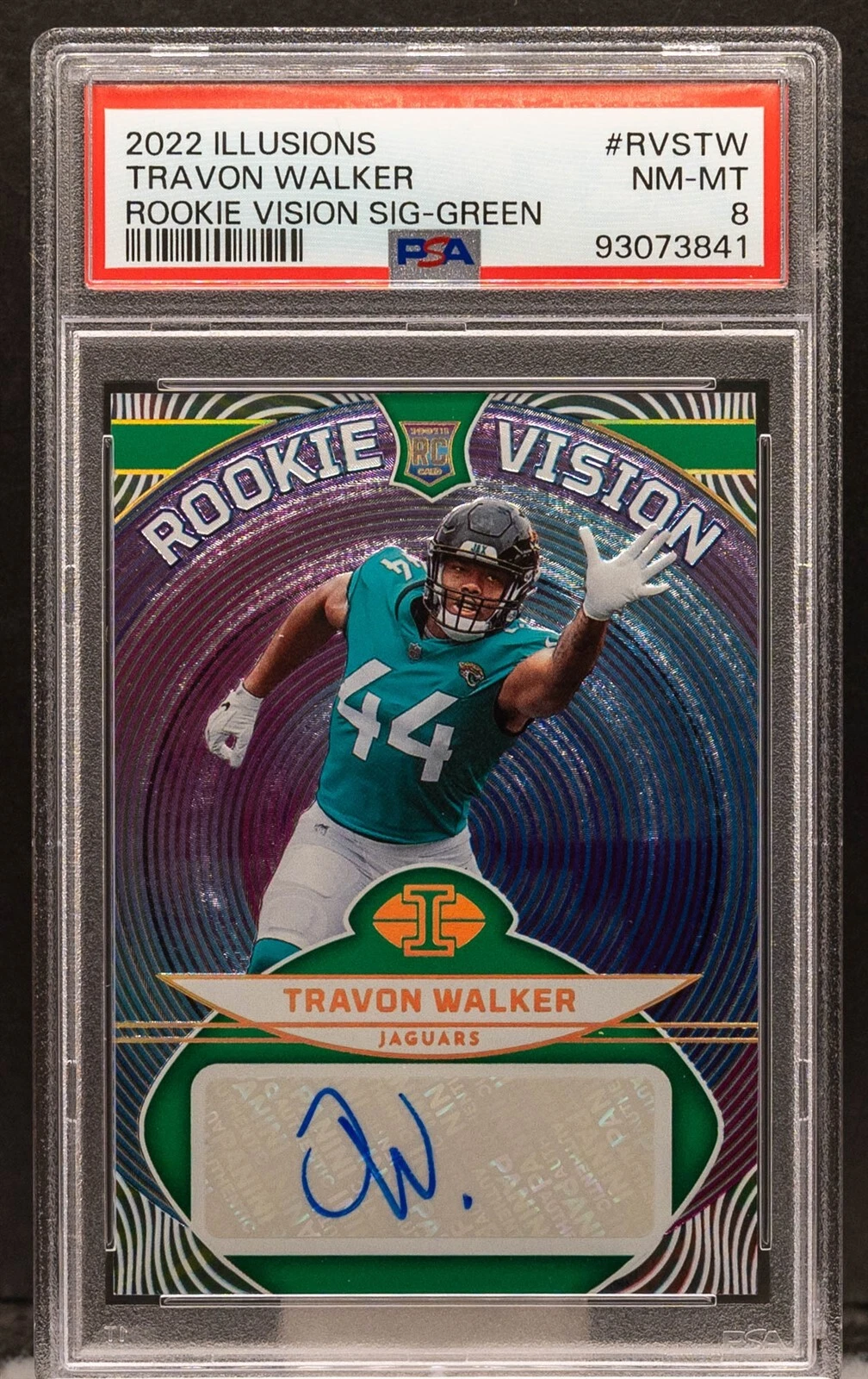 Travon Walker Panini Illusions Rookie Vision Signatures #RVSTW Green