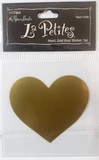 The Paper Studio La Petites GOLD HEART Vinyl Sticker - 1 pc