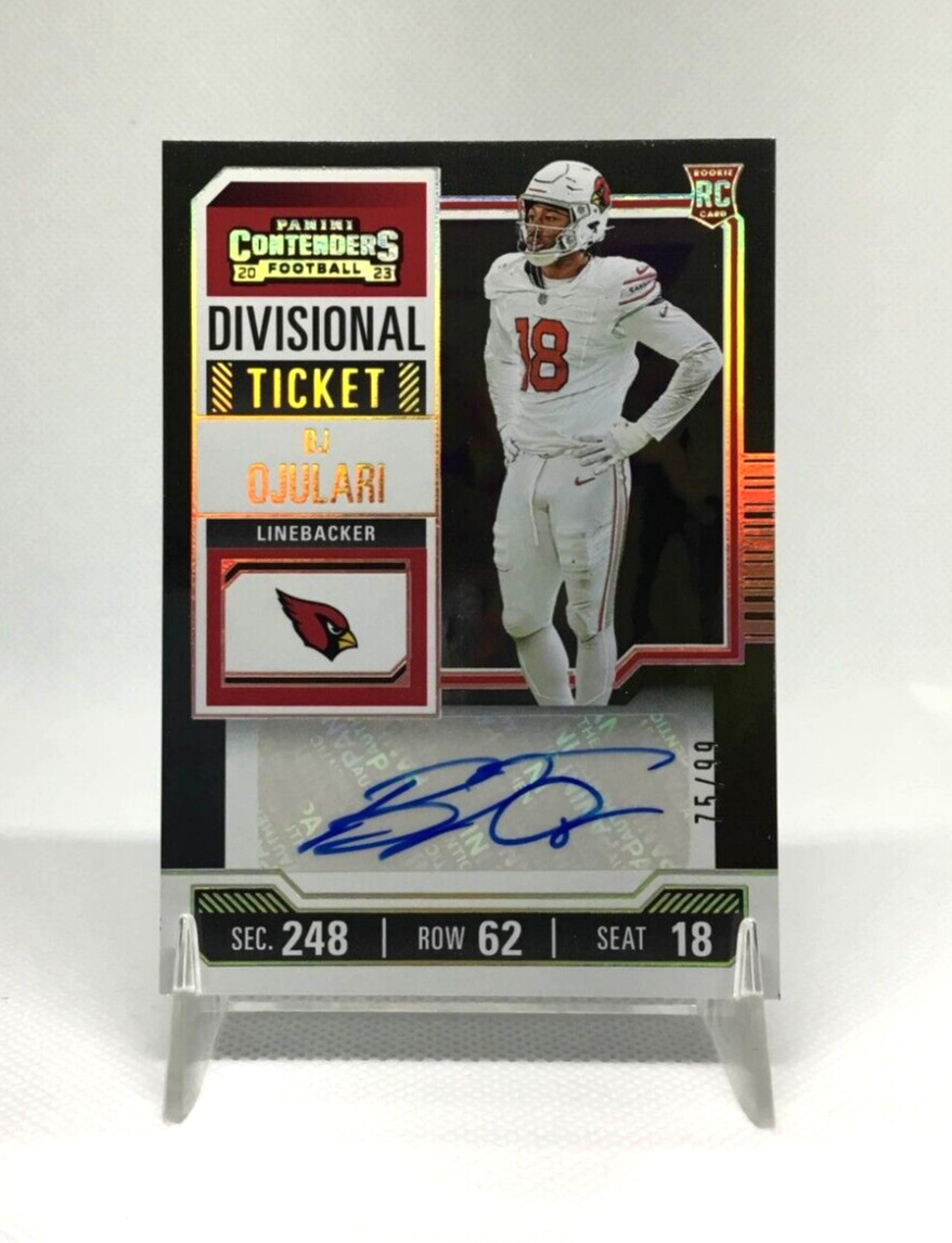 2023 Panini Contenders BJ Ojulari Divisional Ticket RC Auto /99