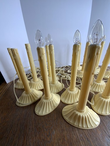 Lot of 16 Vintage Single Drip Electric Candolier Lights Candles Christmas Decor - Picture 6 of 15