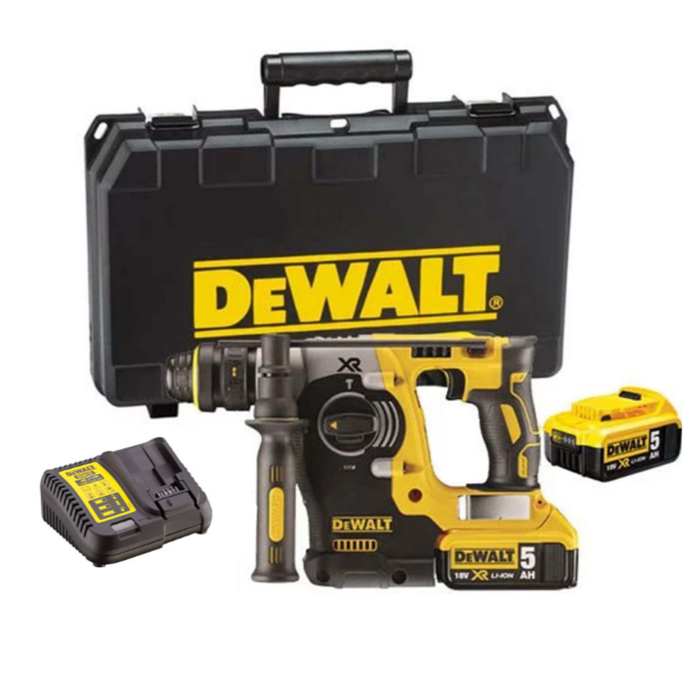 DEWALT DCH273P2 18V XR BRUSHLESS SDS+ HAMMER DRILL WITH 2X 5.0AH BATTERIES