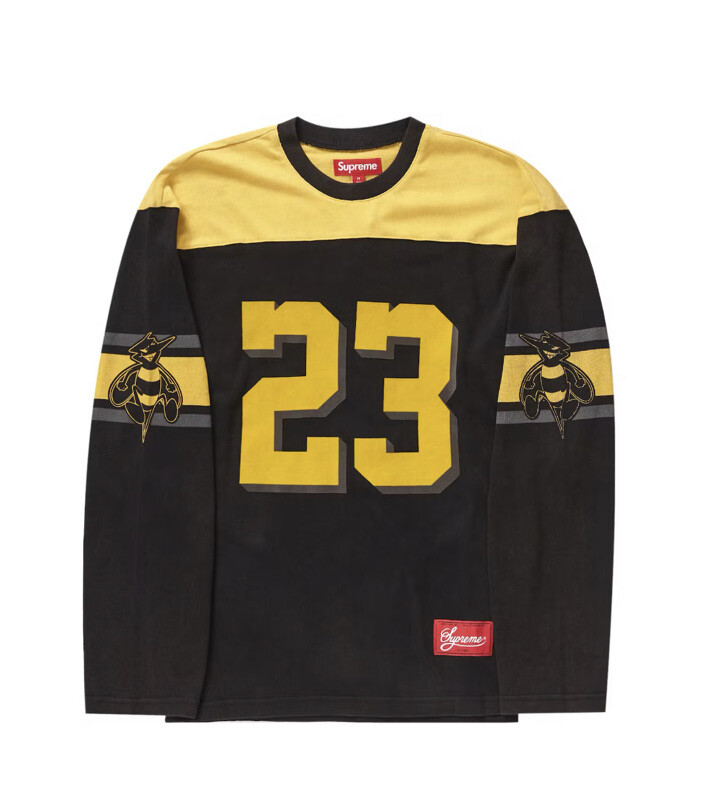 Supreme Football Jersey Top Bumble Bee Black/Yellow X-Large Supreme Football Jersey Top Bumble Bee Black/Yellow X-Large