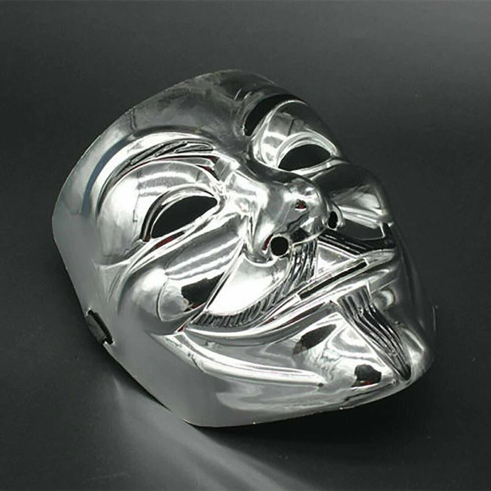 2x Funny V Vendetta Halloween Fancy Cosplay Party Create Guy Anonymous Mask./ - Image 4 of 4