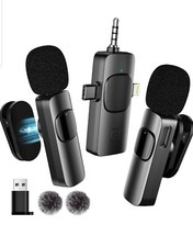 Wireless Lavalier Microphone With An Adjustable Collar Clip For Iphone/android