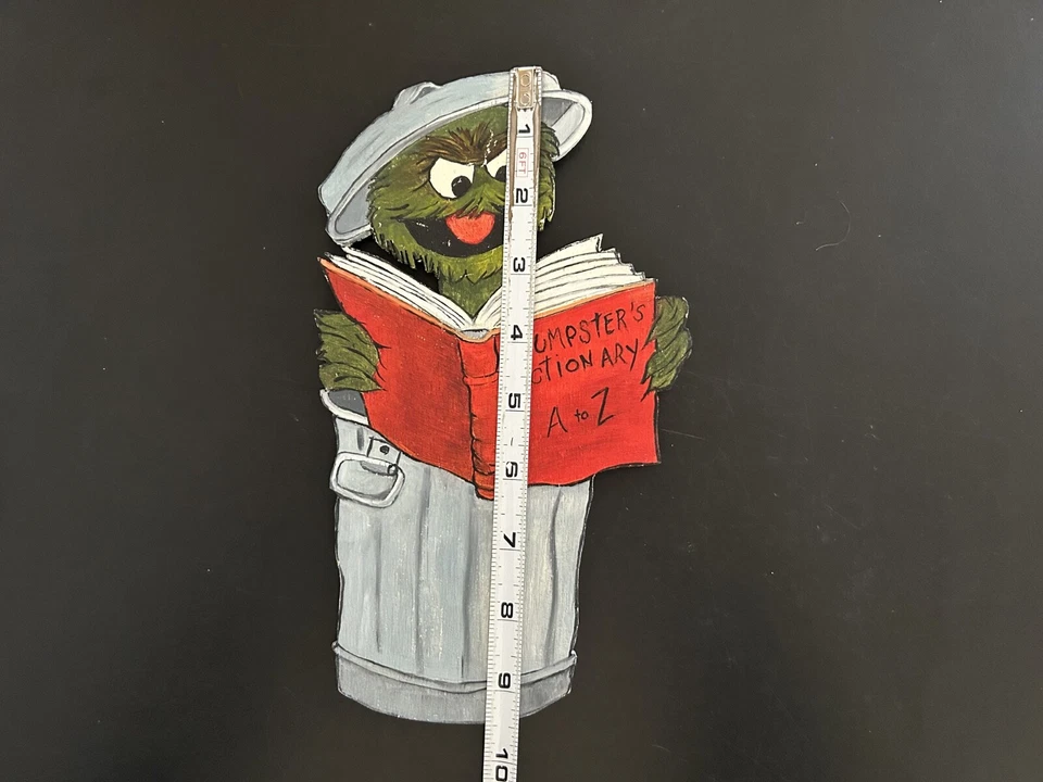 Lote de 7 Colgantes de Pared de Madera de Plaza Sésamo Pintados a Mano Decoración Monstruo Galleta Elmo Foto 4 de 4