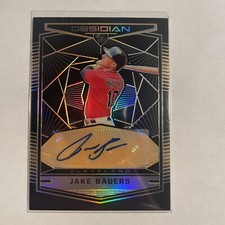 2019 Chronicles Obsidian Electric Etch Orange /50 Jake Bauers Rookie Auto RC