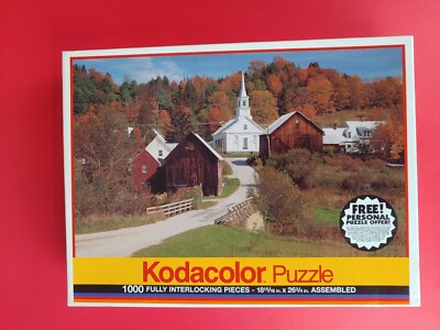 1991 Kodacolor 1,000 Piece Jigsaw Puzzle Waits River, Vermont 18 15/16x26 3/4