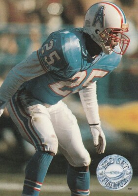 Pro Set Platinum 1991 NFL Card Houston Oislers #198 Bubba McDowell 