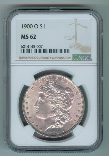 1900-O U.S. MORGAN SILVER DOLLAR - KM#110 - NGC SLABBED - MS62