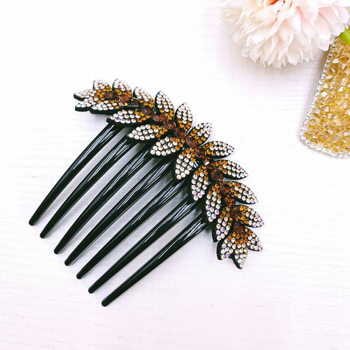 Crystal Hair Clips Slide Flower Hairpin Pins Comb Hair Grips Accessories Women" - Picture 27 of 55